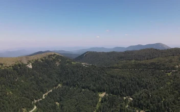 Stock Video Natural Relief With Mountains From Above