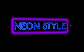 Stock Video Neon Sign Title