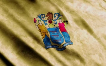 Stock Video New Jersey Flag In United States