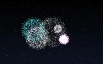 Stock Video New Year Fireworks Logo Reveal