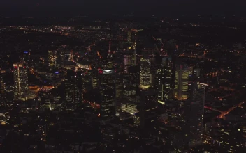 Stock Video New York City At Night From Above