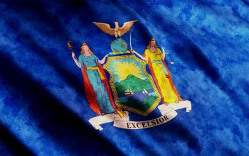 Stock Video New York State Flag Waving