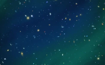 Stock Video Night Sky Covered With Stars And Galaxies