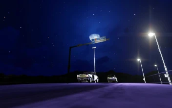 Stock Video Night Traffic D Render Ground View