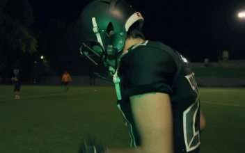 Stock Video Night Training Of A Football Team