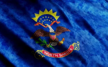 Stock Video North Dakota Waving Flag Usa Flag