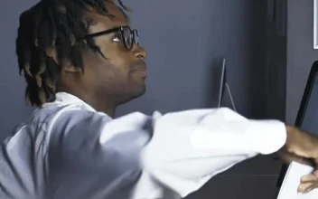 Stock Video Office Man Throwing Sheets Of Paper In The Air