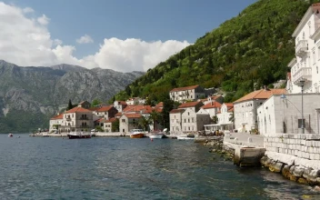 Stock Video Old Beautiful Town By The Sea