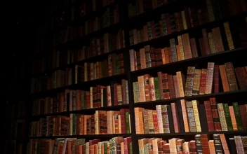 Stock Video Old Book Library D Rendering