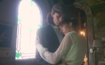 Stock Video Old Fashioned Wedding Couple Hugging