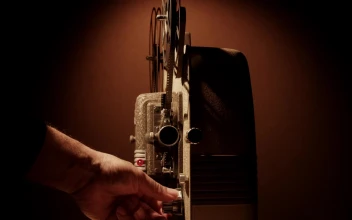 Stock Video Old Film Projector Working