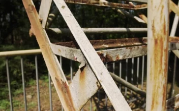 Stock Video Old Rusty And Deteriorated Staircase Seen In Detail