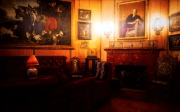 Stock Video Old Smoking Room