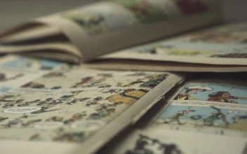 Stock Video Old Worn Out Comics