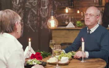 Stock Video Older Couple Enjoy Romantic Dinner Date