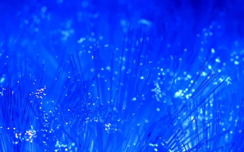 Stock Video Optic Fiber Glowing Blue