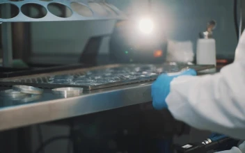 Stock Video Optician Checking A Finished Lens