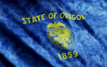 Stock Video Oregon State Flag From Usa