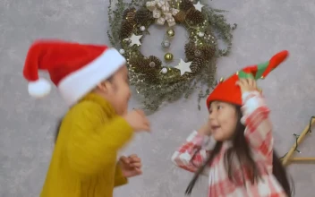 Stock Video Pair Of Excited Little Girls At Christmas
