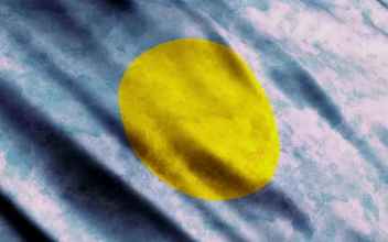 Stock Video Palau Flag D Render Animation