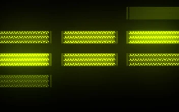 Stock Video Panels With D Filaments Glowing In The Dark