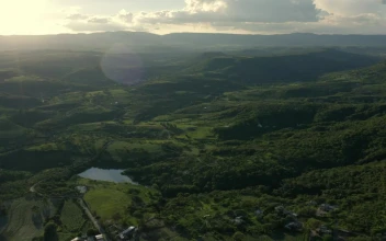 Stock Video Panorama Of A Natural Environment With Various Types Of Relief