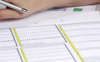 Stock Video Paperwork With A Calculator