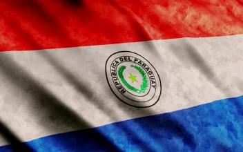 Stock Video Paraguay Flag Moved By The Wind