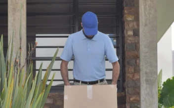 Stock Video Parcel Clerk With A Package On A Dolly