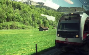 Stock Video Passenger Train Passing