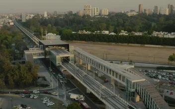 Stock Video Passenger Train Station In A Shot From Above