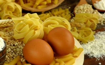 Stock Video Pasta Eggs Wheat And Flour