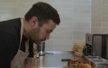 Stock Video Pastry Chef Working In A Kitchen