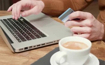 Stock Video Paying With A Credit Card Online