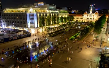 Stock Video Pedestrian Street In Ho Chi Minh City At Night