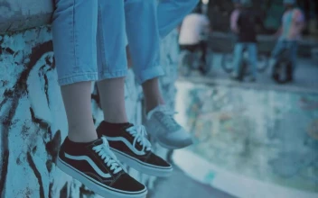 Stock Video People Rocking Their Feet On A Bicycle Ramp