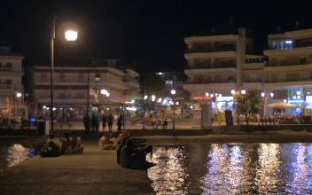 Stock Video People Sitting On A City Pier