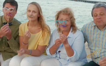 Stock Video People Wearing Novelty Glasses