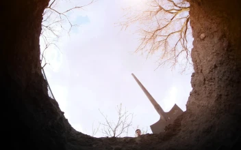 Stock Video Person Filling A Hole In The Ground