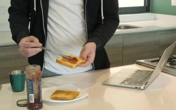 Video Stock Person Putting Jam On Toast Free