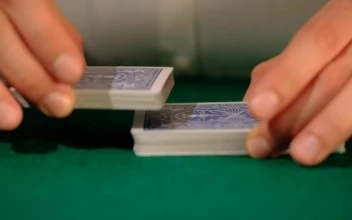 Video Stock Person Shuffling Poker Cards Free