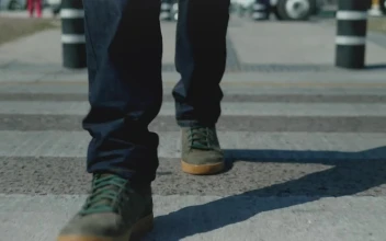 Video Stock Person Walking On Crosswalk Free