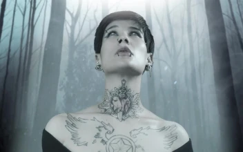 Video Stock Photograph Of A Gothic Woman With A Dark Cloudy Forest Free