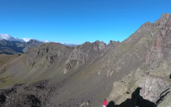 Video Stock Photographer At The Peak Of A Mountain Free