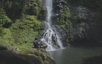 Video Stock Photographer Shooting Waterfall Free