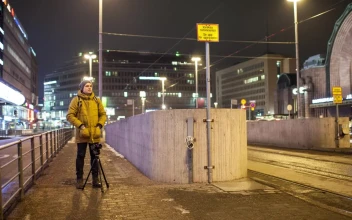 Video Stock Photographer Standing By A Tram Line Free