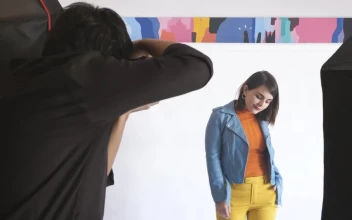 Video Stock Photographer Taking Photos Of A Female Model Free
