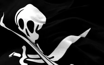 Video Stock Pirate Or Hacker Flag Waving Close Up Free