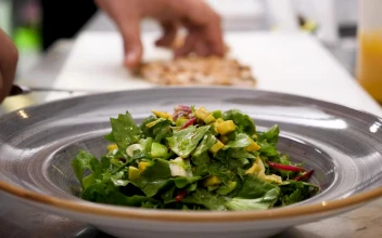 Video Stock Placing Grilled Chicken On Salad Free