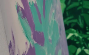 Video Stock Plastic Artist Painting A Picture Free